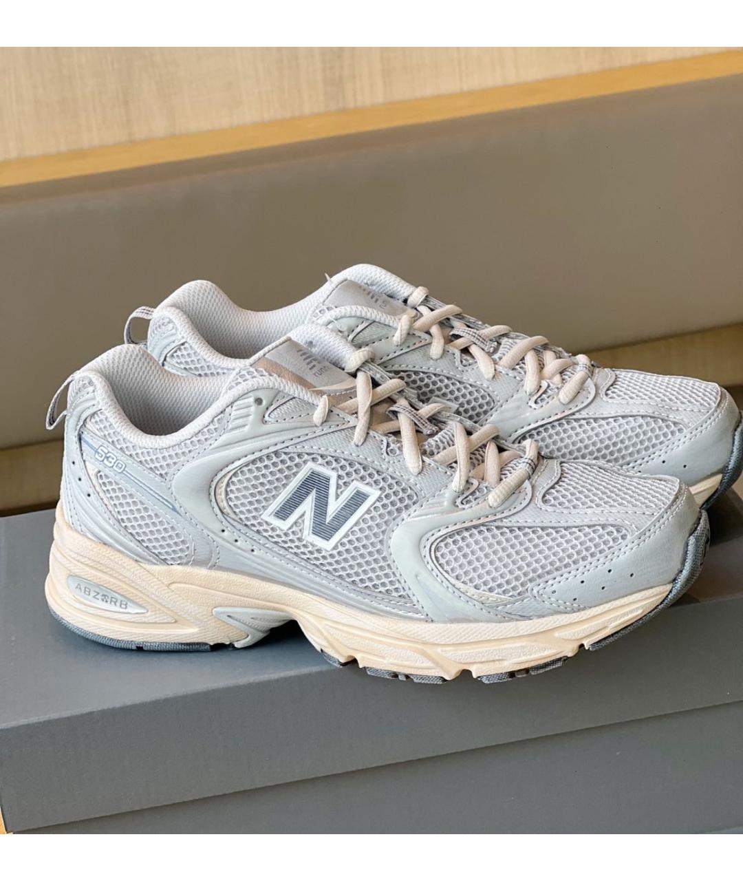 NEW BALANCE Серые текстильные кроссовки, фото 4