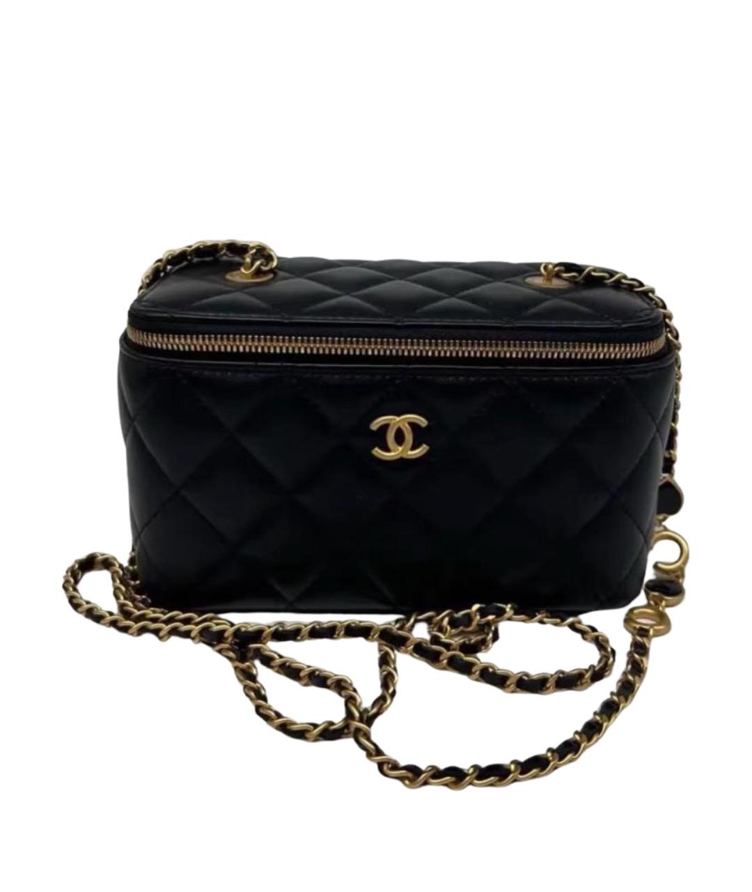 CHANEL Черная кожаная сумка через плечо, фото 1