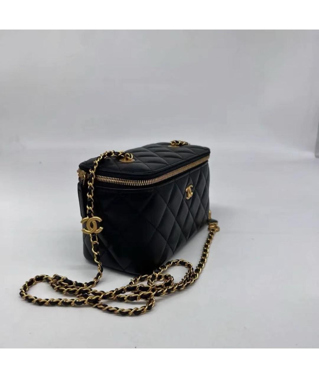 CHANEL Черная кожаная сумка через плечо, фото 3