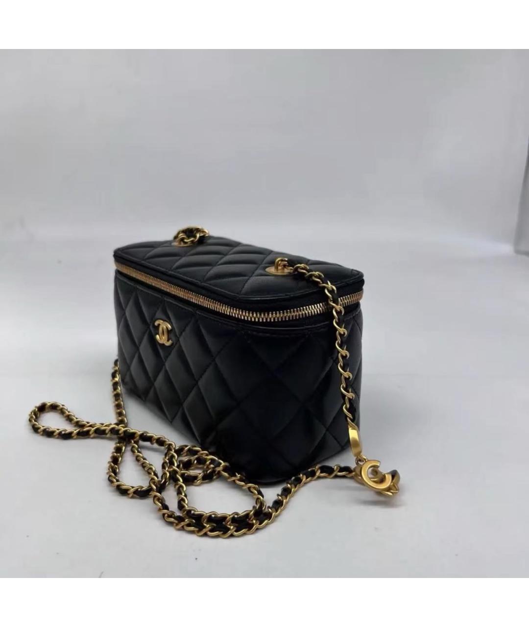CHANEL Черная кожаная сумка через плечо, фото 2