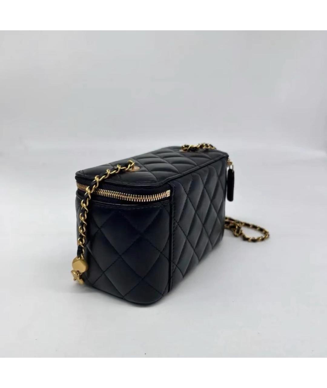 CHANEL Черная кожаная сумка через плечо, фото 6