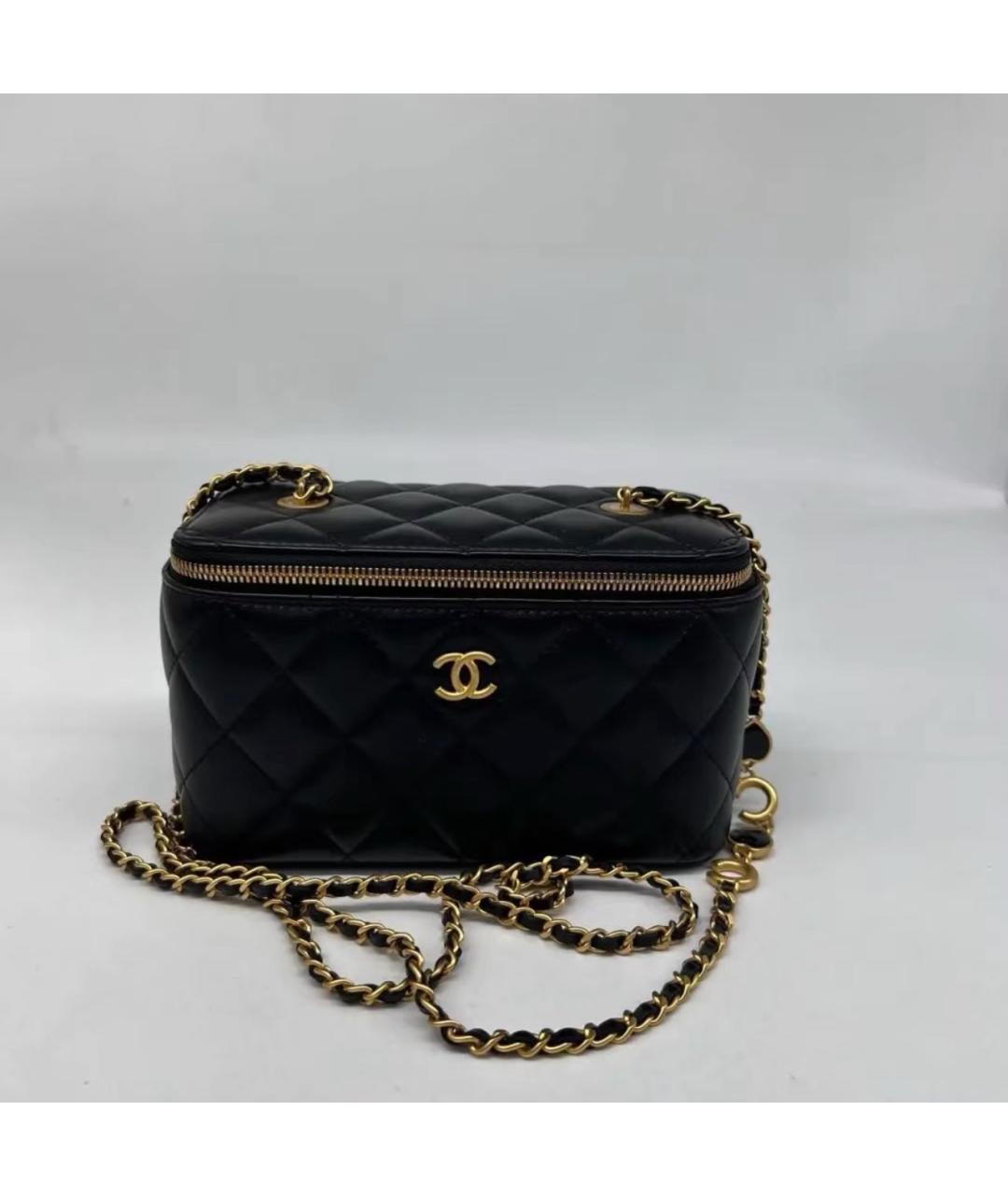 CHANEL Черная кожаная сумка через плечо, фото 9