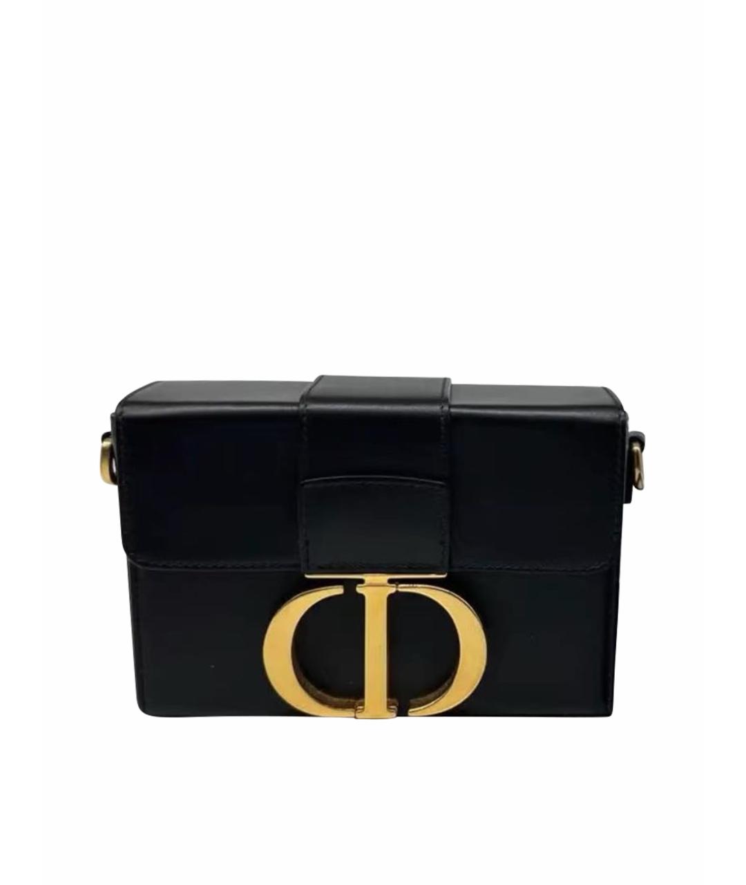 CHRISTIAN DIOR Черная кожаная сумка через плечо, фото 1