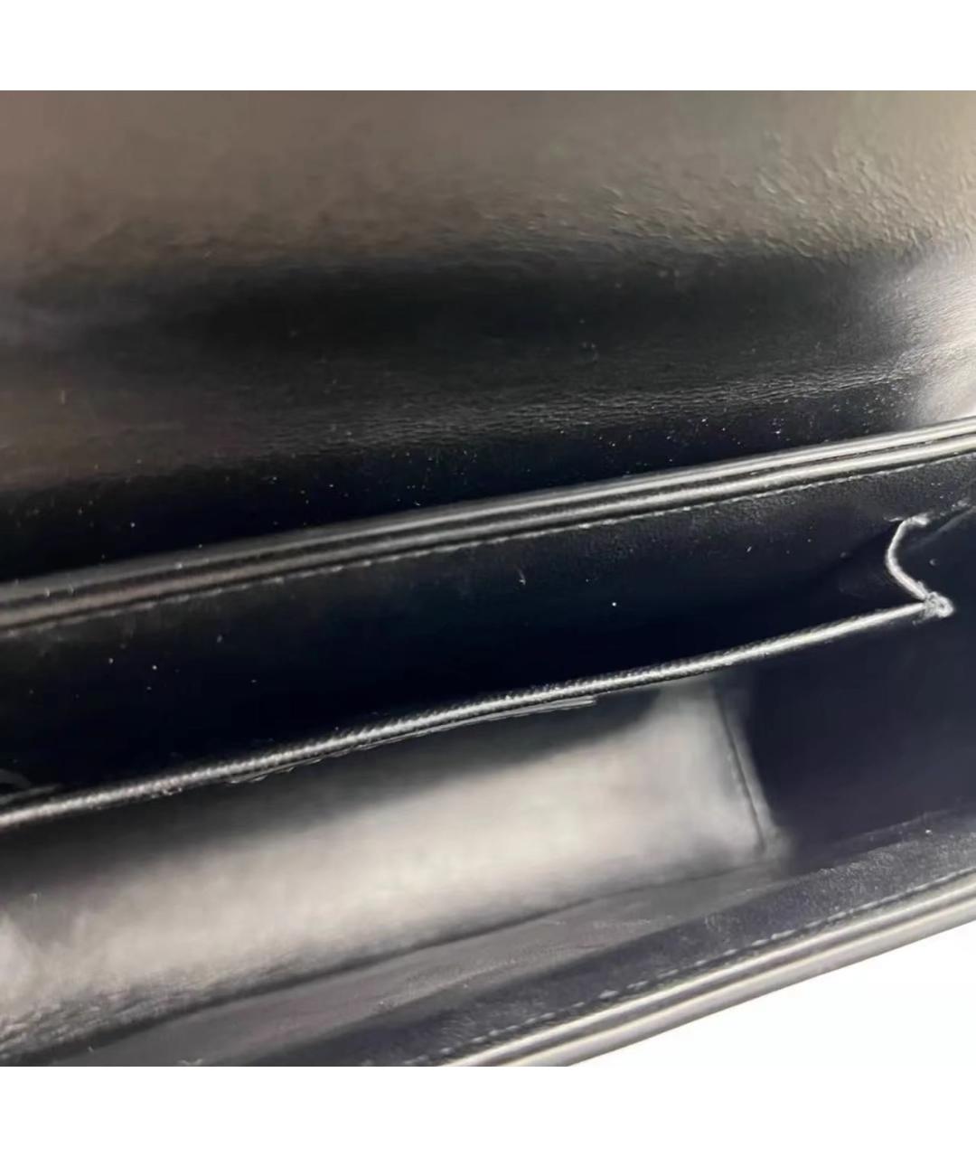 CHRISTIAN DIOR Черная кожаная сумка через плечо, фото 6