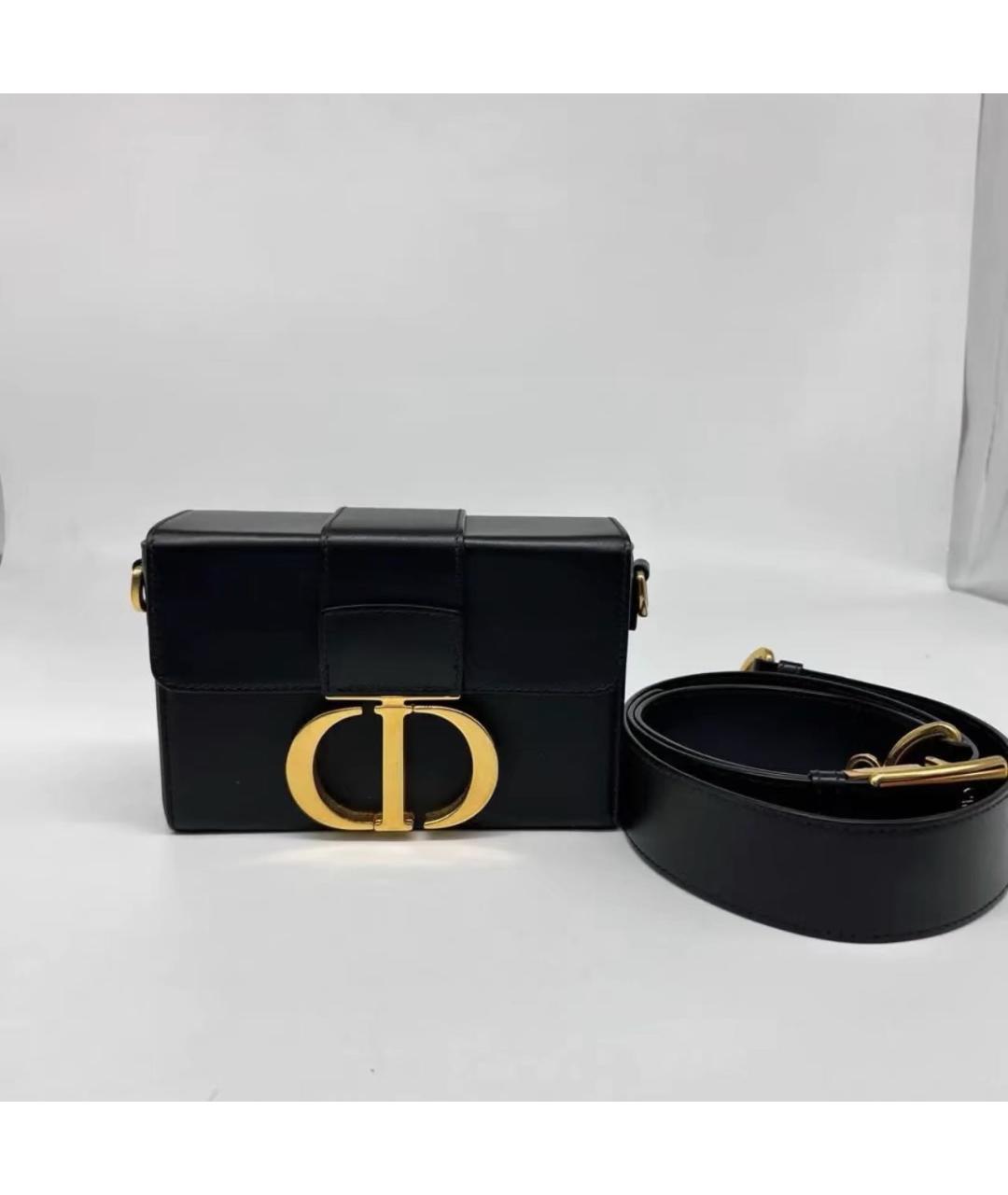 CHRISTIAN DIOR Черная кожаная сумка через плечо, фото 9
