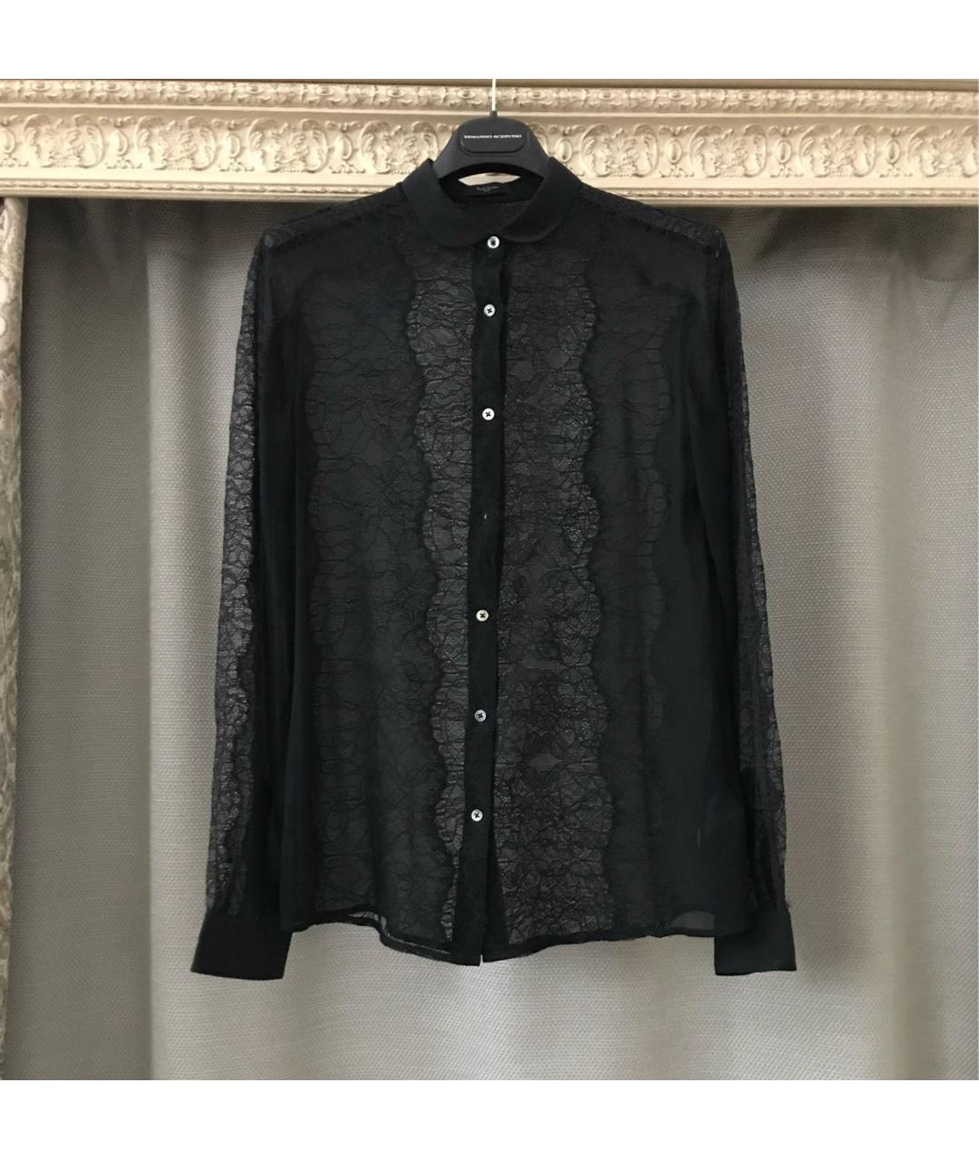 PAUL SMITH Черная шелковая блузы, фото 8