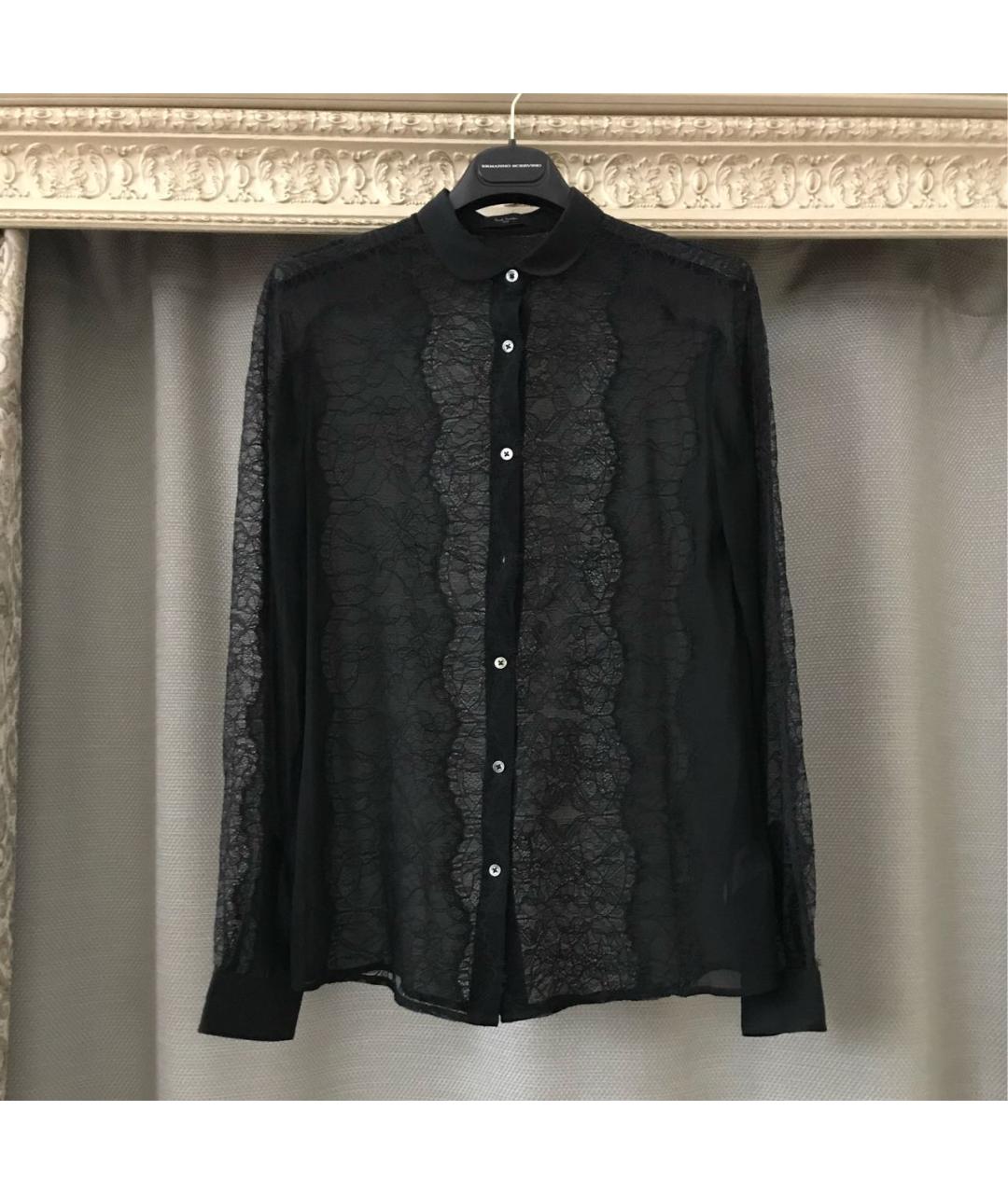 PAUL SMITH Черная шелковая блузы, фото 6