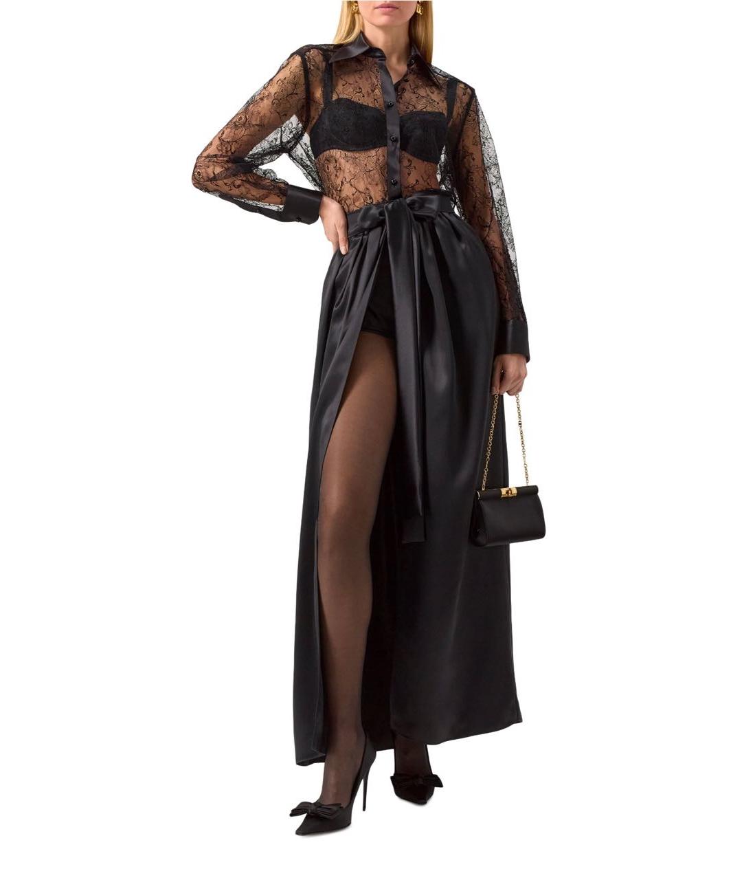 PAUL SMITH Черная шелковая блузы, фото 7