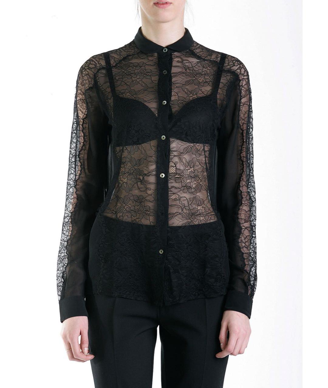 PAUL SMITH Черная шелковая блузы, фото 2