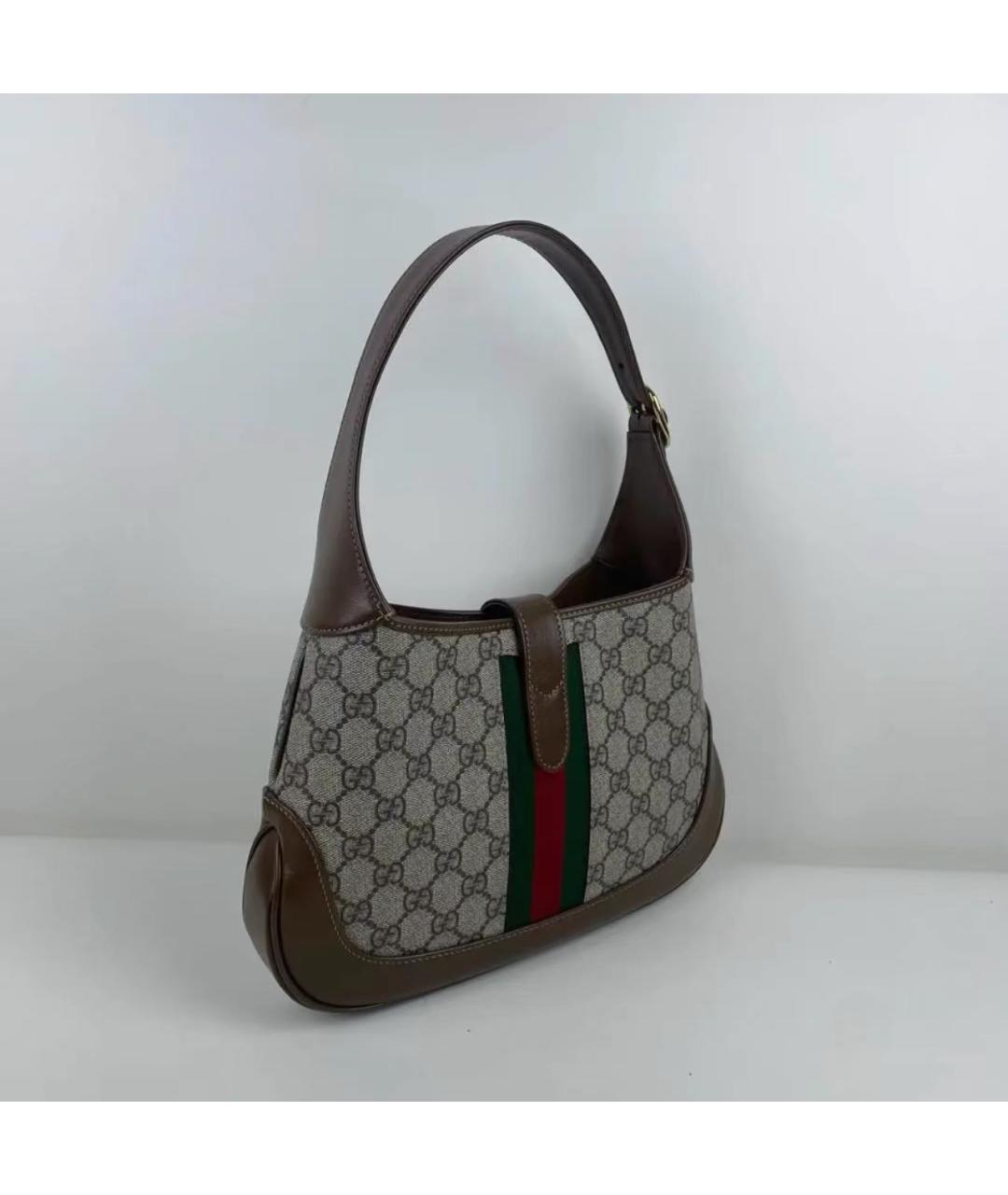 GUCCI Коричневая кожаная сумка с короткими ручками, фото 6
