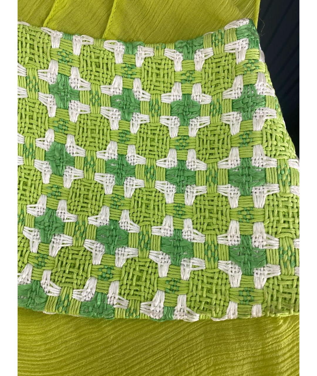 DOLCE&GABBANA Салатовыое шелковое коктейльное платье, фото 3