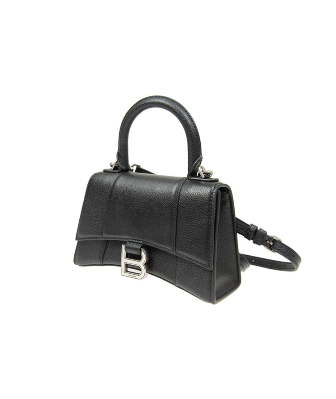 BALENCIAGA Черная кожаная сумка через плечо, фото 2