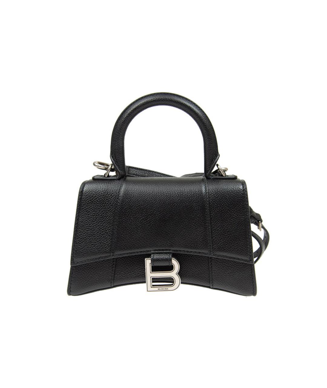 BALENCIAGA Черная кожаная сумка через плечо, фото 1