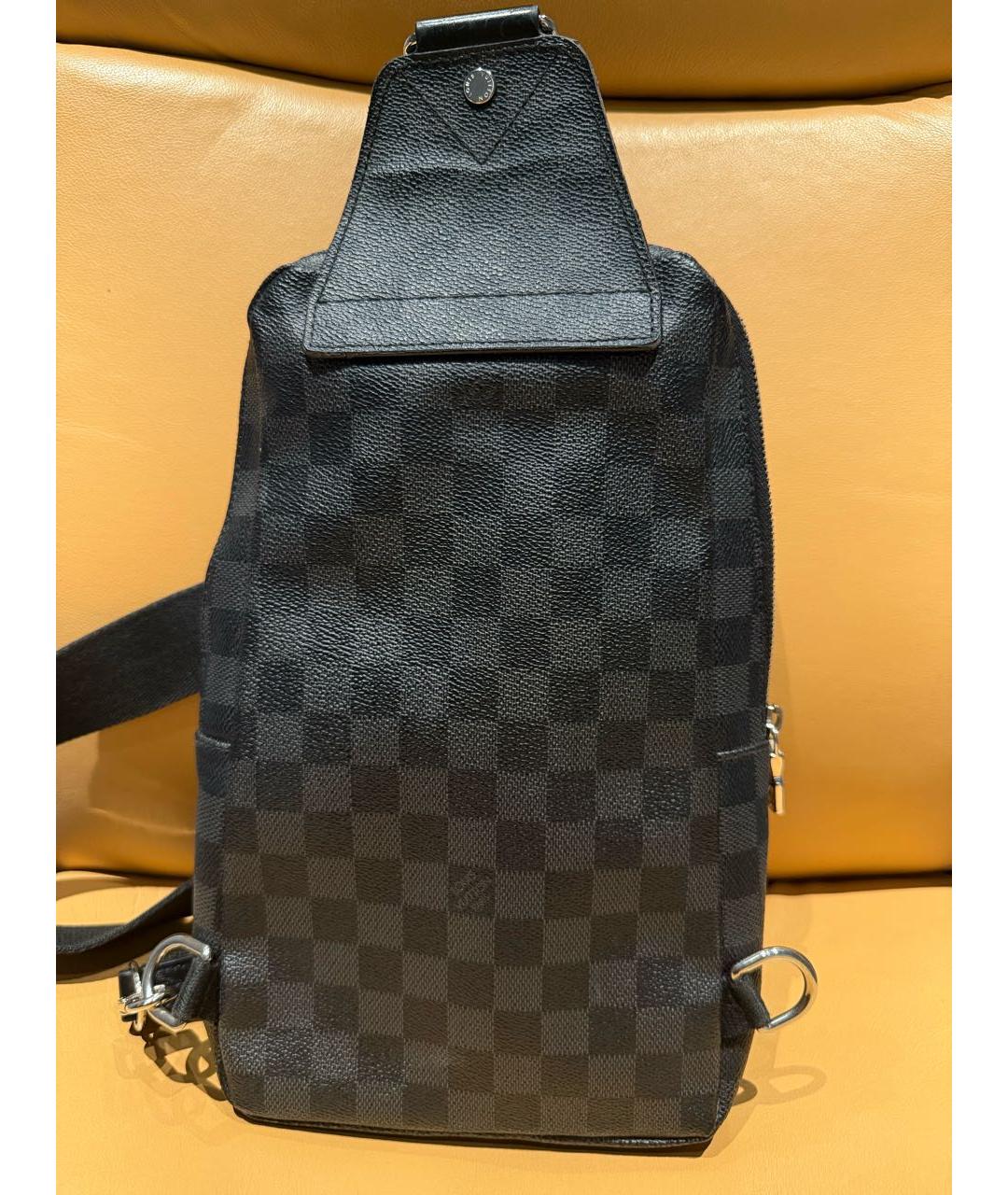 LOUIS VUITTON Антрацитовая сумка на плечо, фото 3