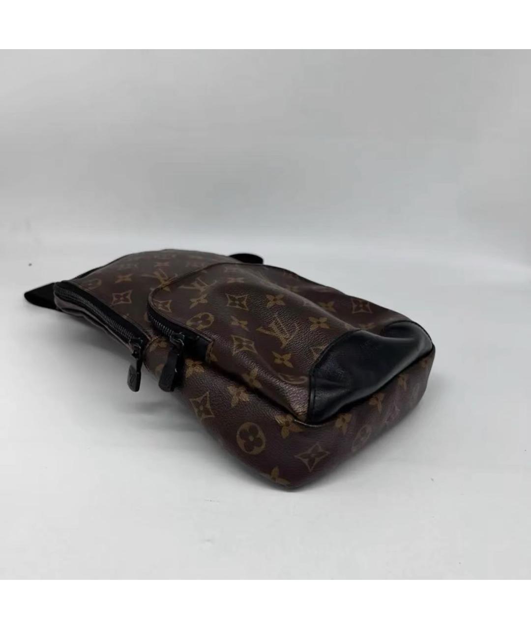 LOUIS VUITTON Коричневая кожаная сумка на плечо, фото 5