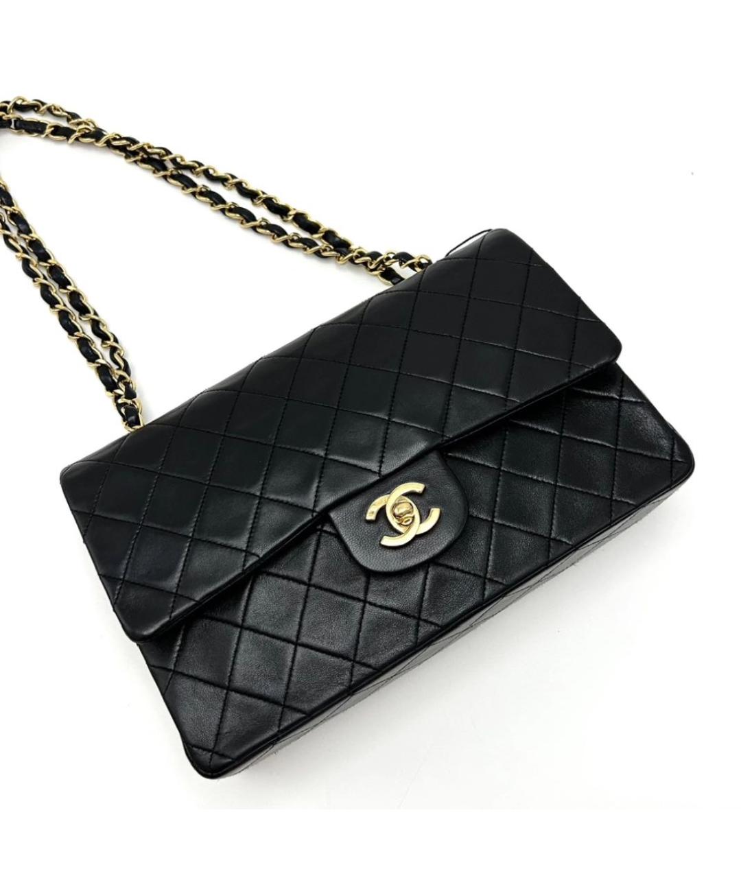 CHANEL Черная кожаная сумка через плечо, фото 2