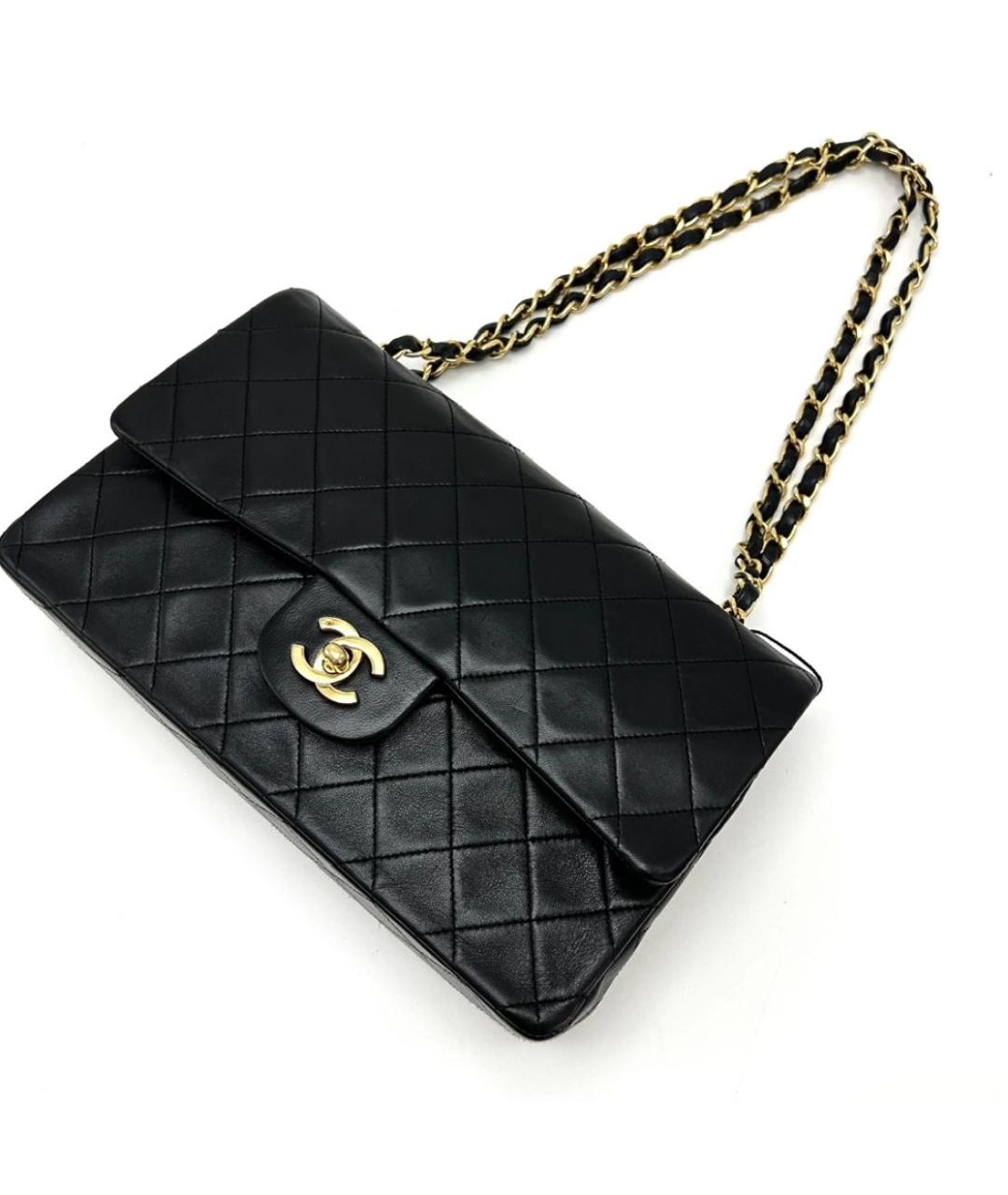 CHANEL Черная кожаная сумка через плечо, фото 6