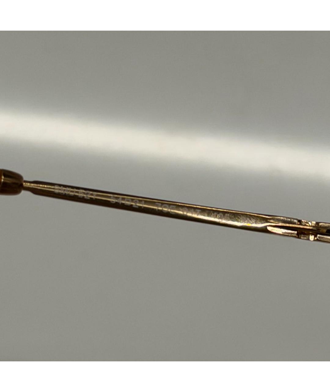 MIU MIU Золотые металлические солнцезащитные очки, фото 6