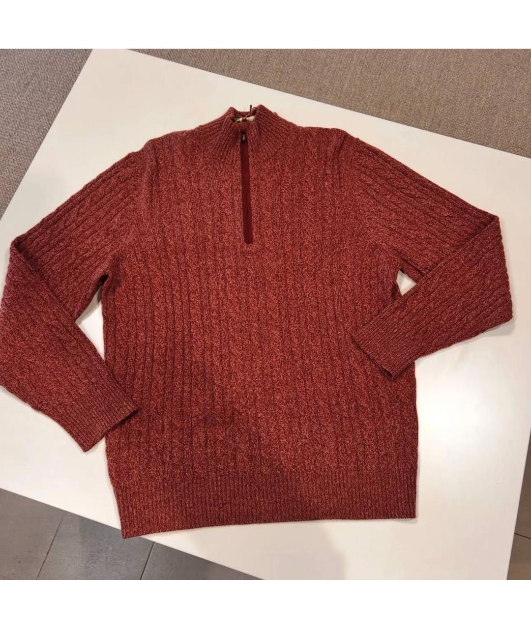 LORO PIANA Бордовый кашемировый джемпер / свитер, фото 3