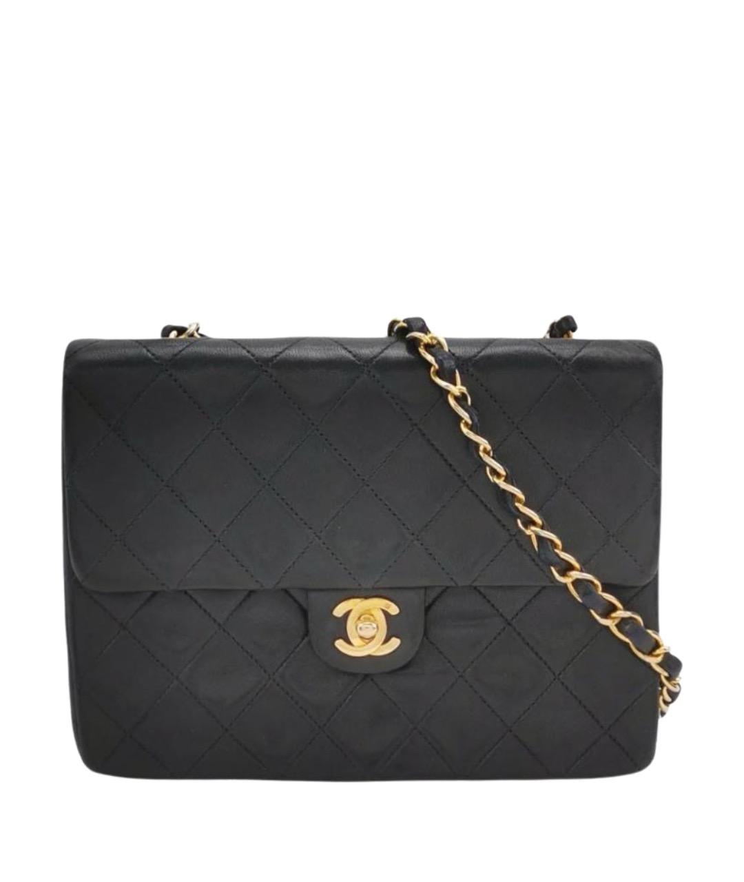 CHANEL Черная кожаная сумка через плечо, фото 1