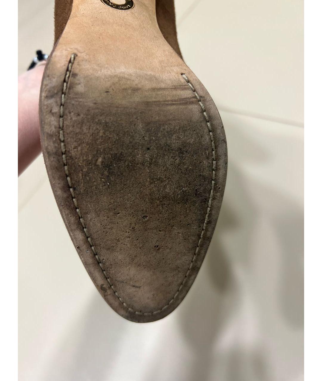 LORO PIANA Коричневые замшевые сапоги, фото 8