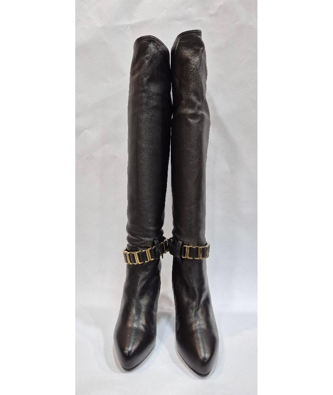 LE SILLA Черные кожаные сапоги, фото 2