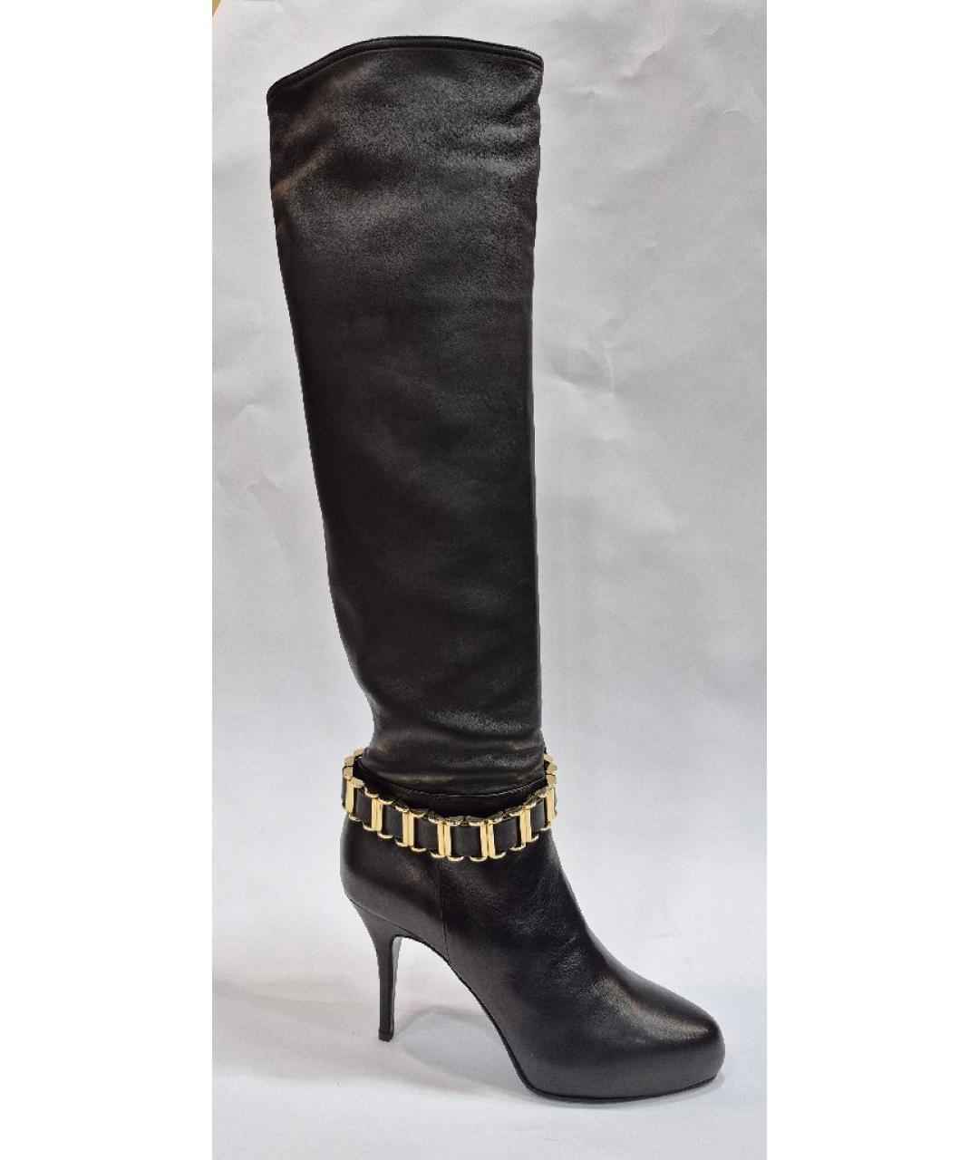 LE SILLA Черные кожаные сапоги, фото 10