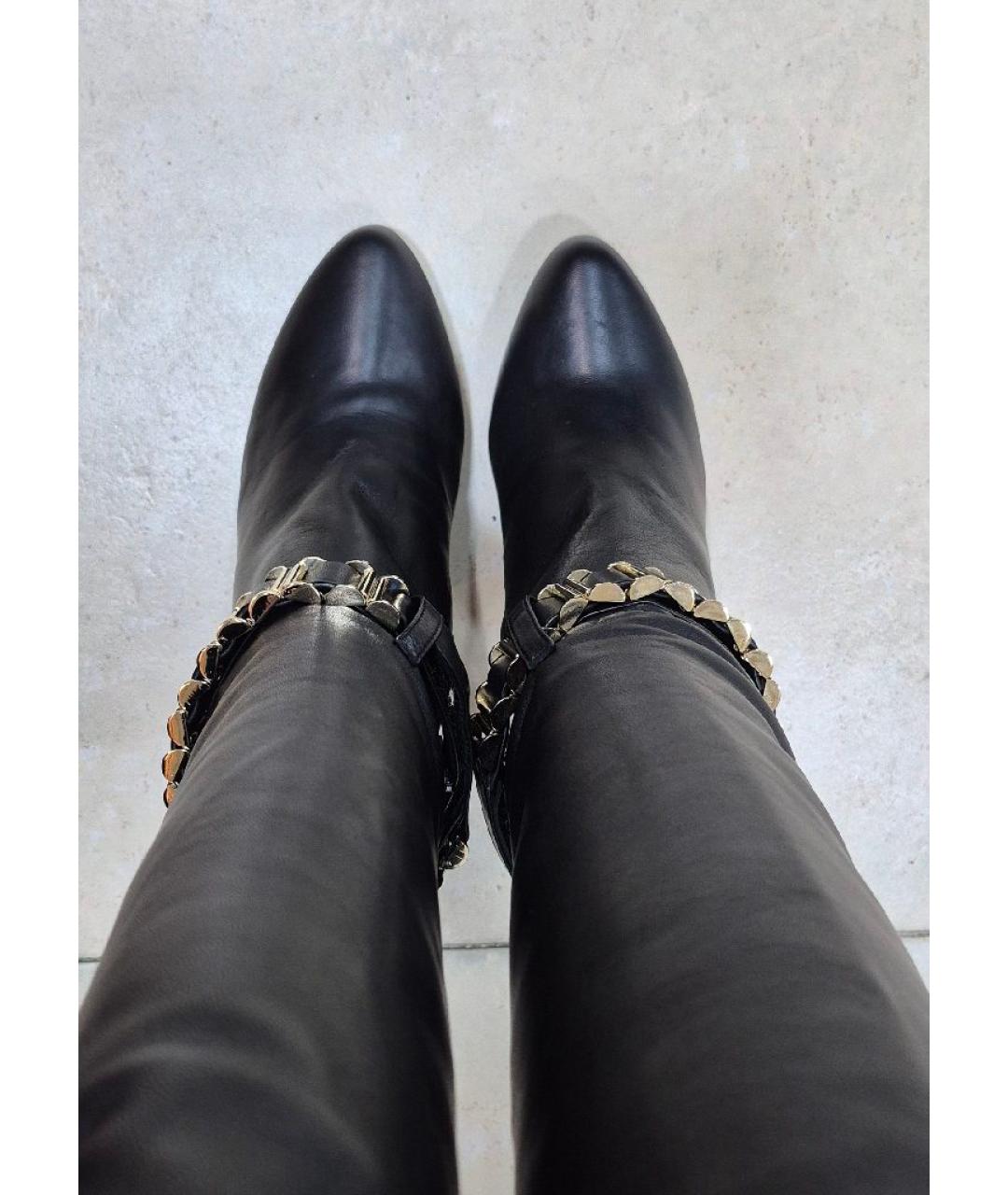 LE SILLA Черные кожаные сапоги, фото 3