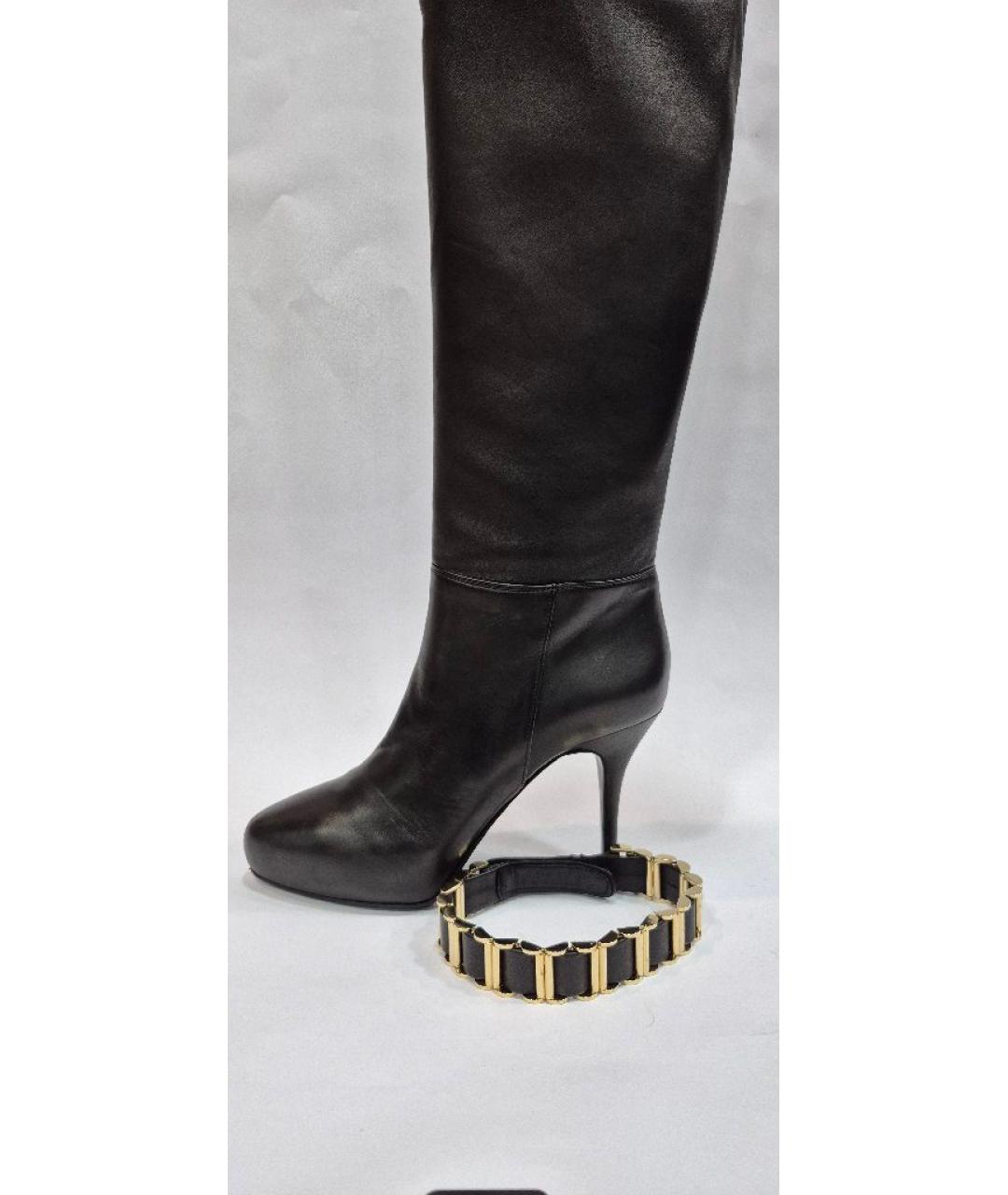 LE SILLA Черные кожаные сапоги, фото 5