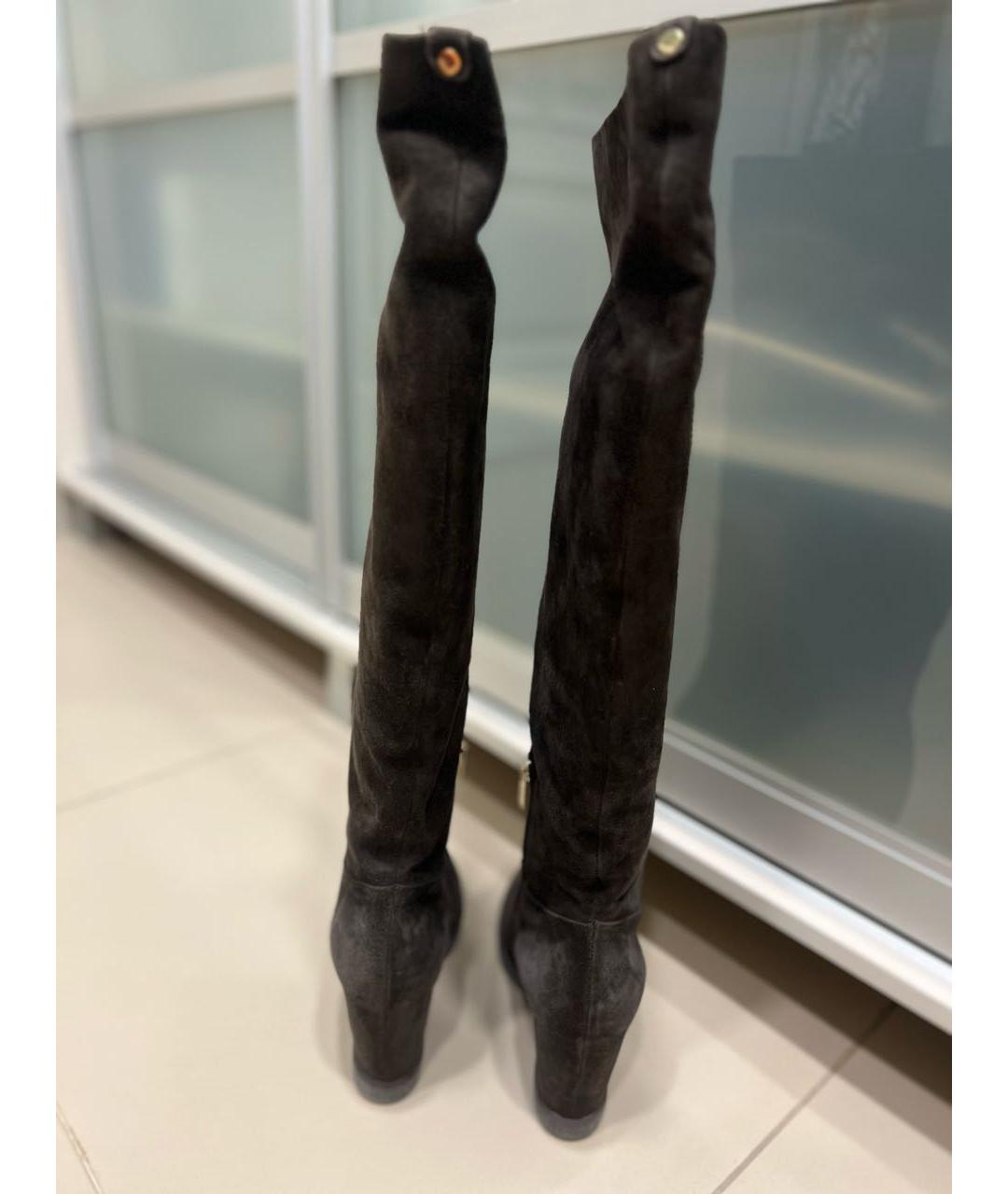 LE SILLA Коричневые замшевые сапоги, фото 4