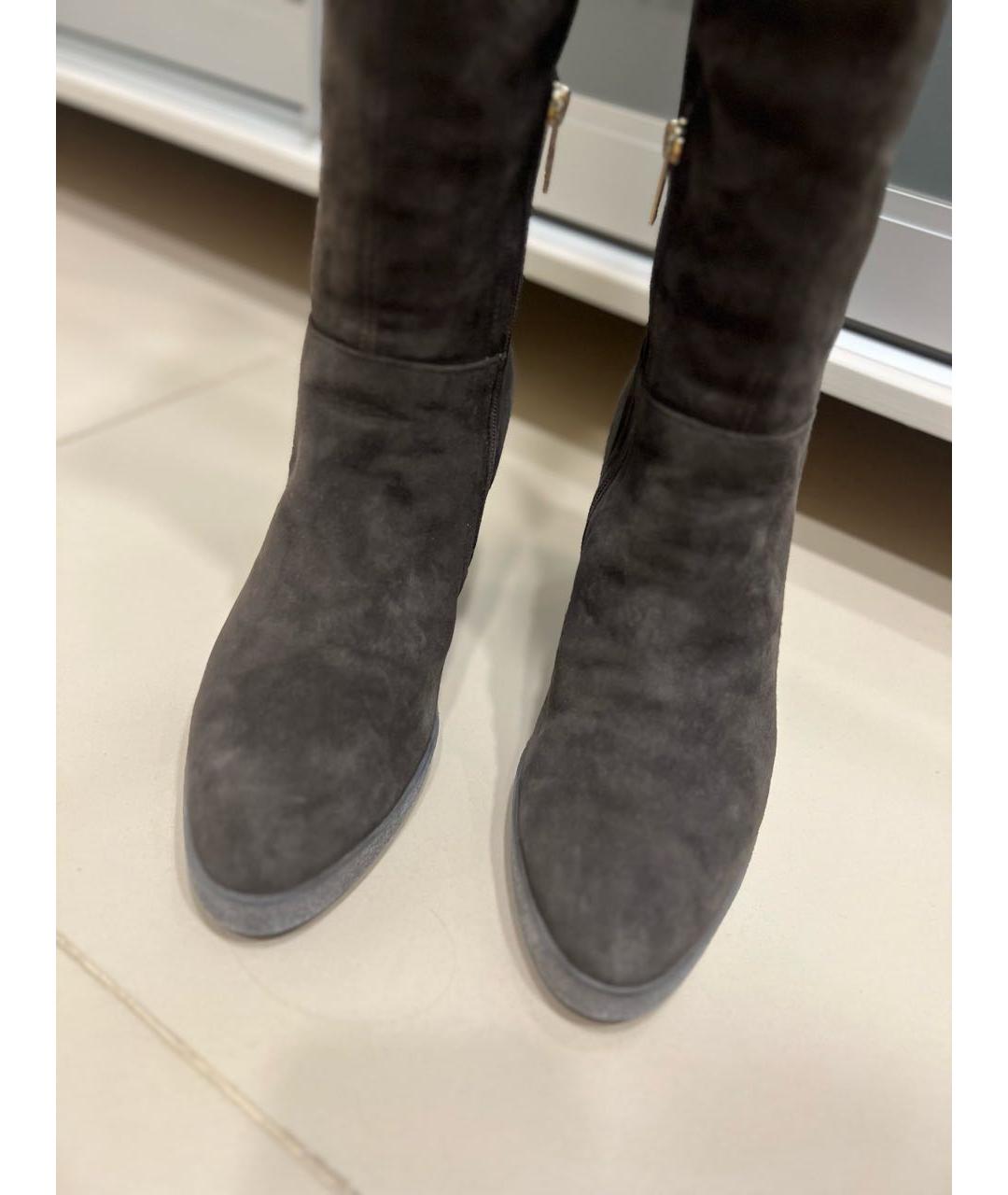 LE SILLA Коричневые замшевые сапоги, фото 3