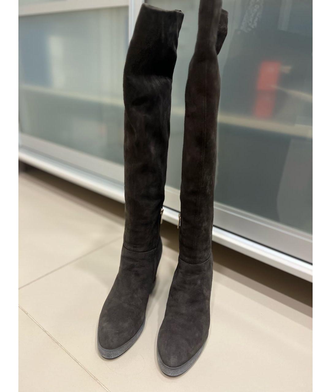 LE SILLA Коричневые замшевые сапоги, фото 2