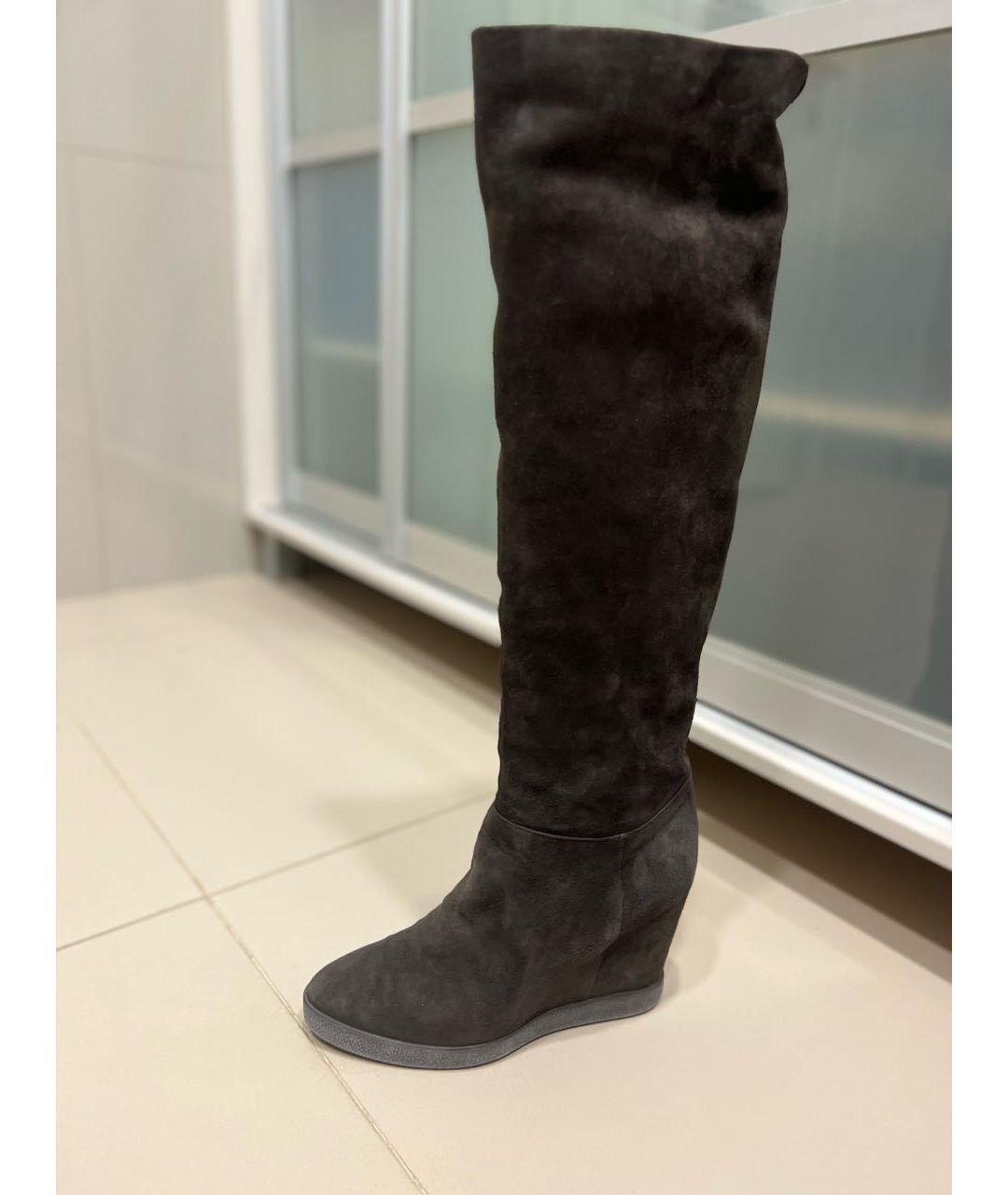 LE SILLA Коричневые замшевые сапоги, фото 8