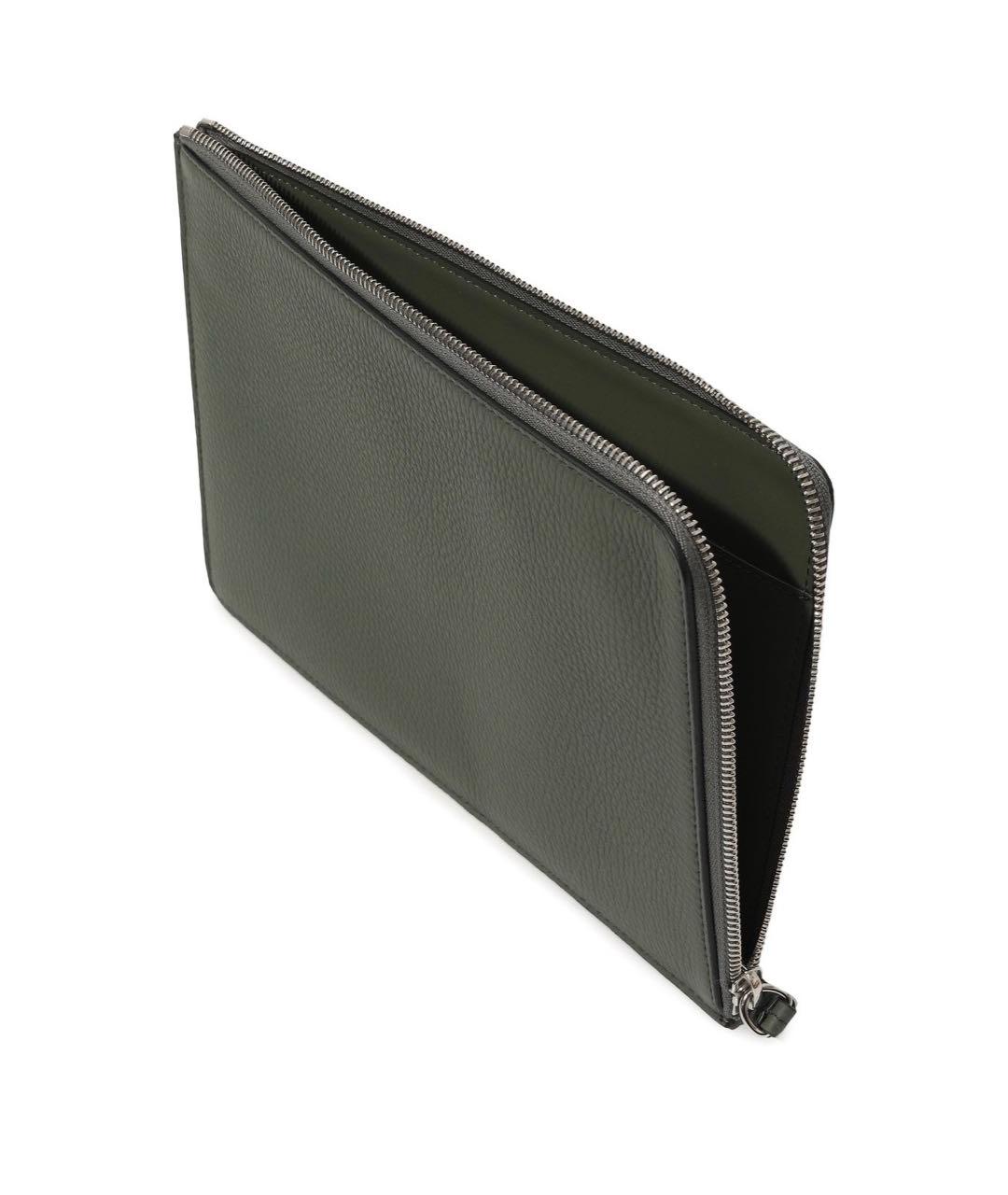 MAISON MARGIELA Зеленая кожаная папка для документов, фото 3