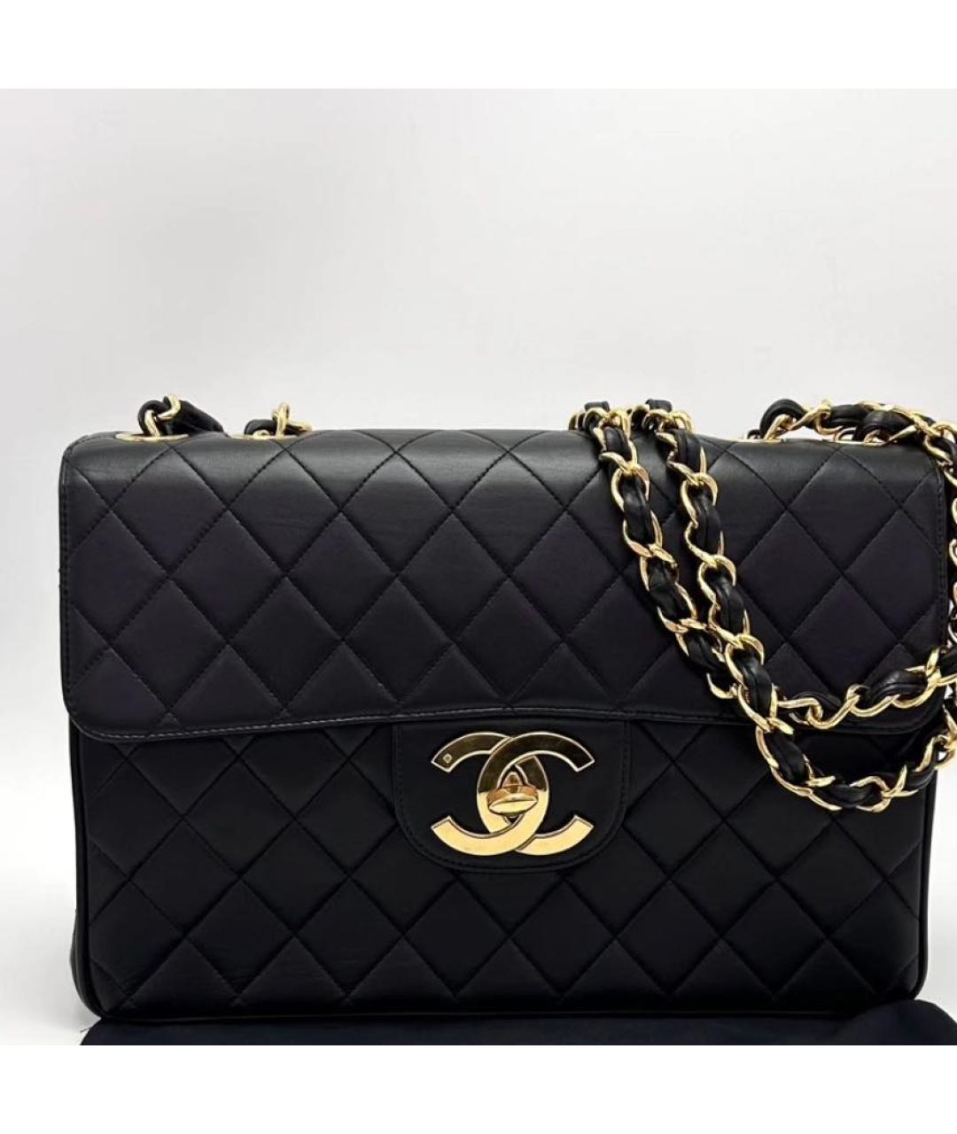 CHANEL Черная кожаная сумка через плечо, фото 2