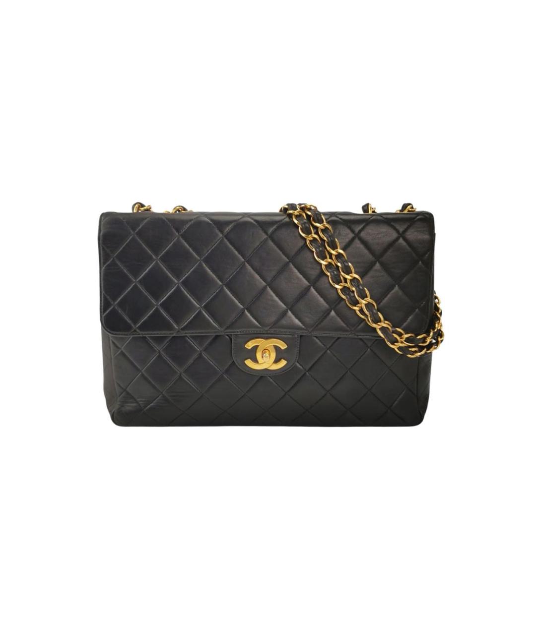 CHANEL Черная кожаная сумка через плечо, фото 6