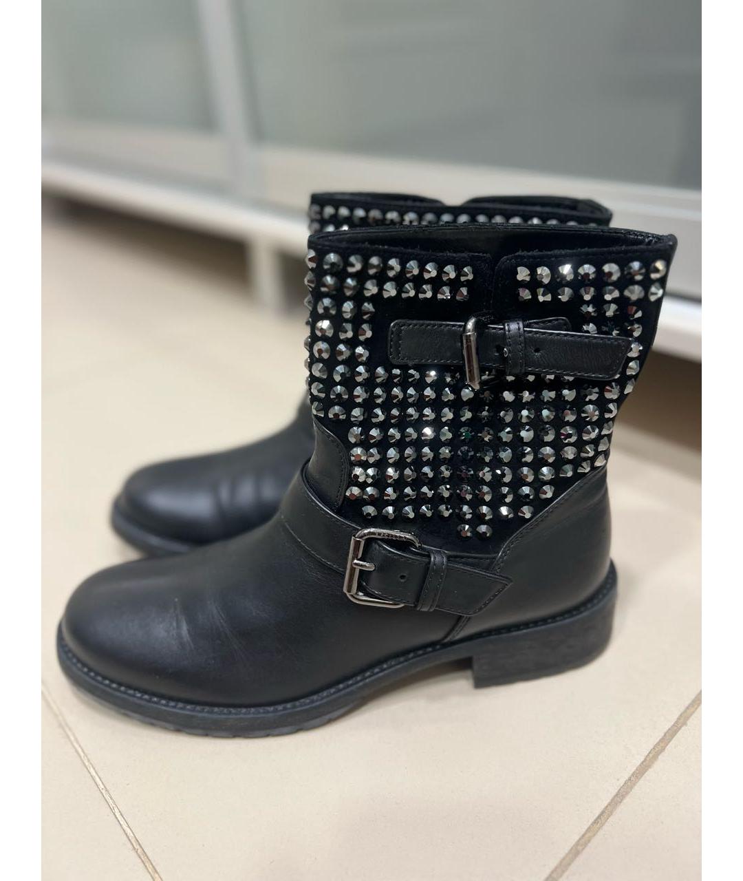 LE SILLA Черные кожаные сапоги, фото 9