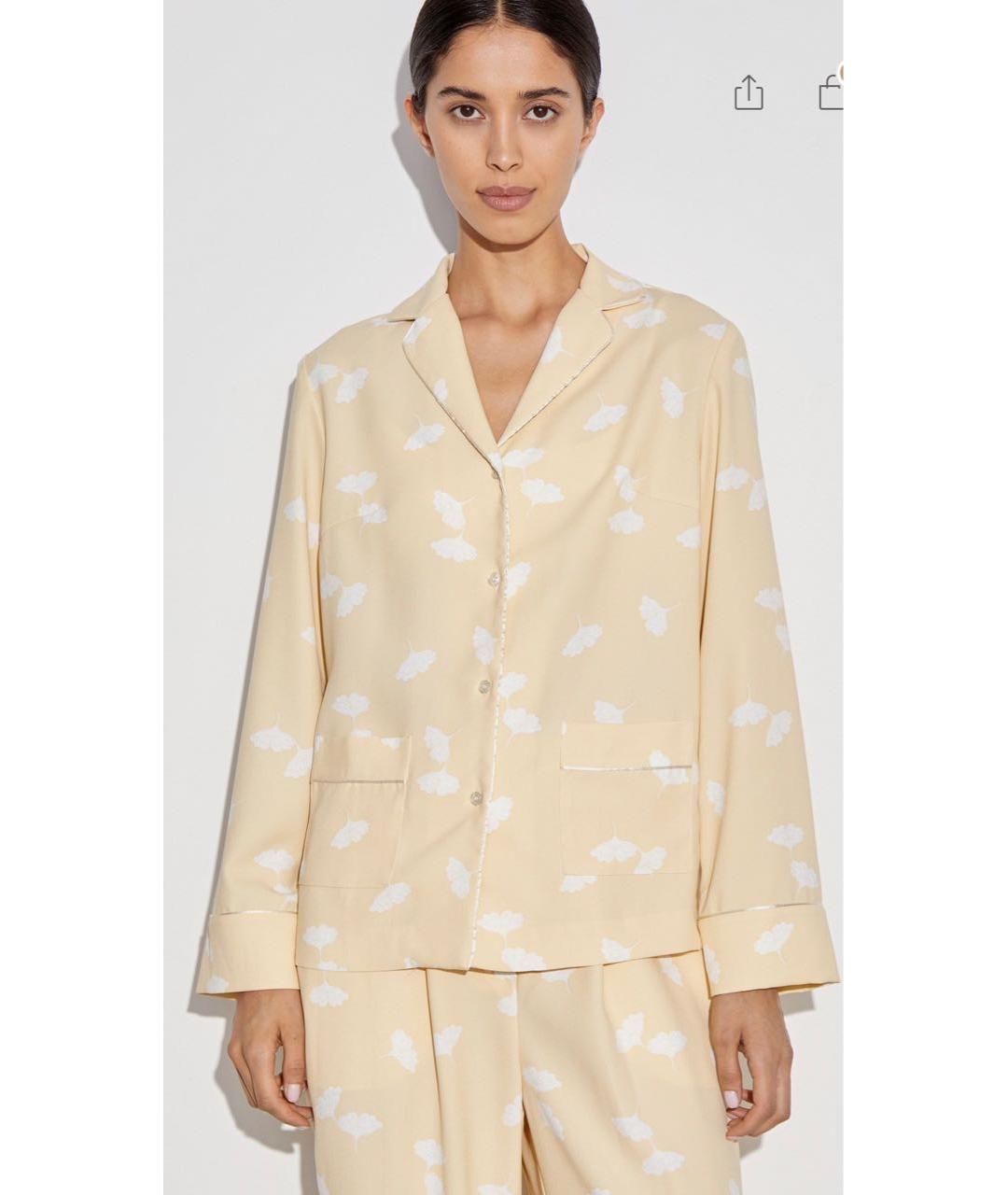 12 STOREEZ Желтый полиэстеровый костюм с брюками, фото 4