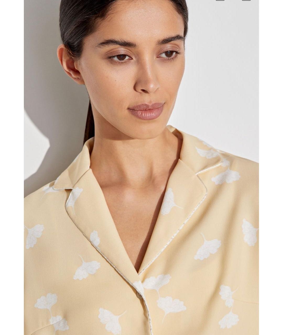 12 STOREEZ Желтый полиэстеровый костюм с брюками, фото 3