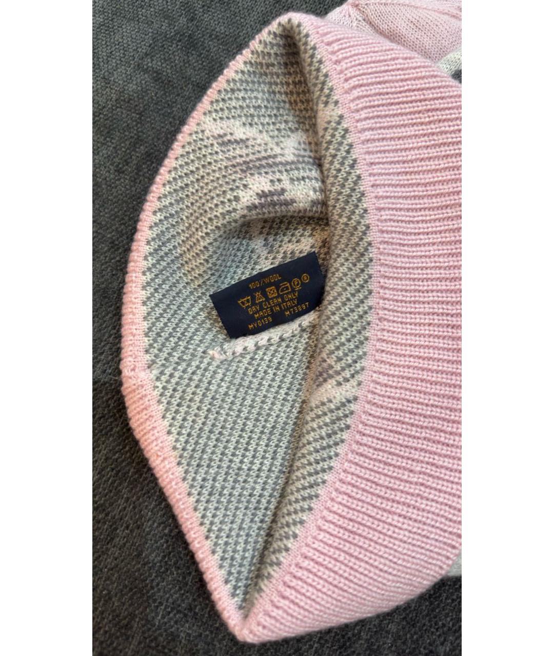 LOUIS VUITTON Розовая шерстяная шапка, фото 4