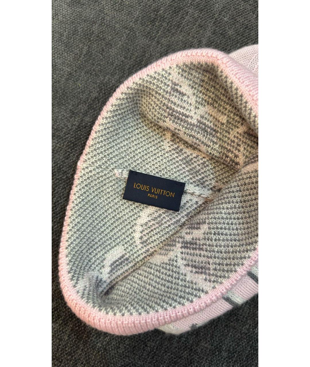 LOUIS VUITTON Розовая шерстяная шапка, фото 3