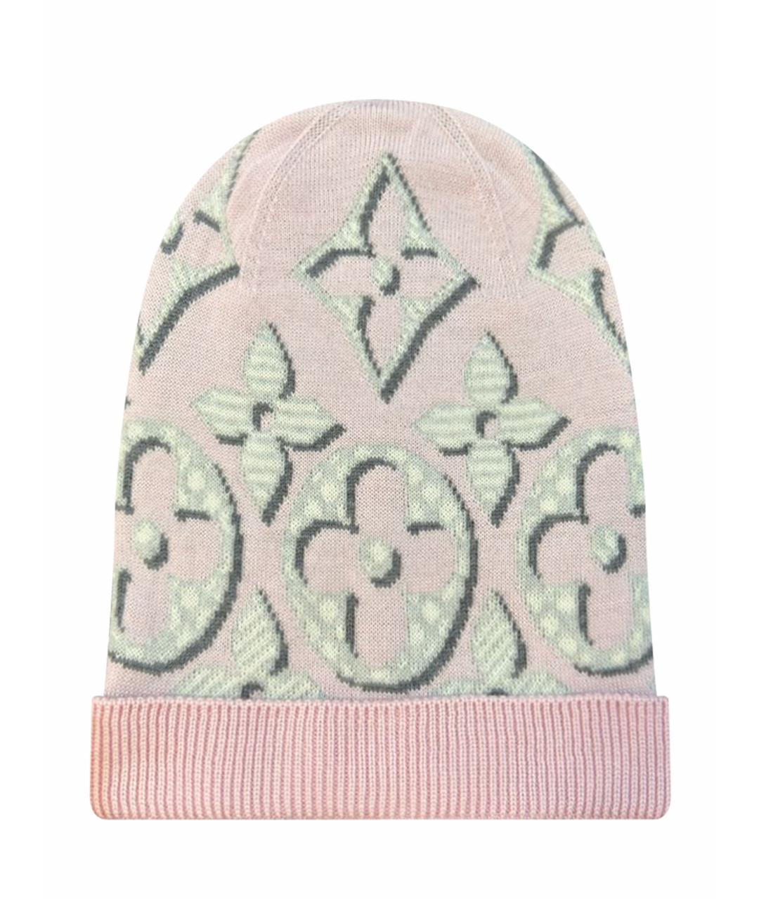 LOUIS VUITTON Розовая шерстяная шапка, фото 1