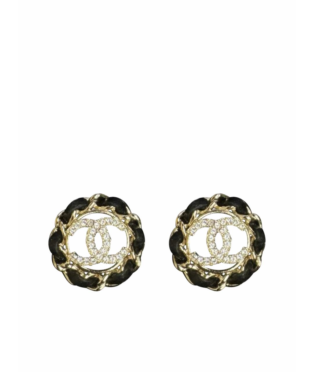 CHANEL Серые латунные серьги, фото 1