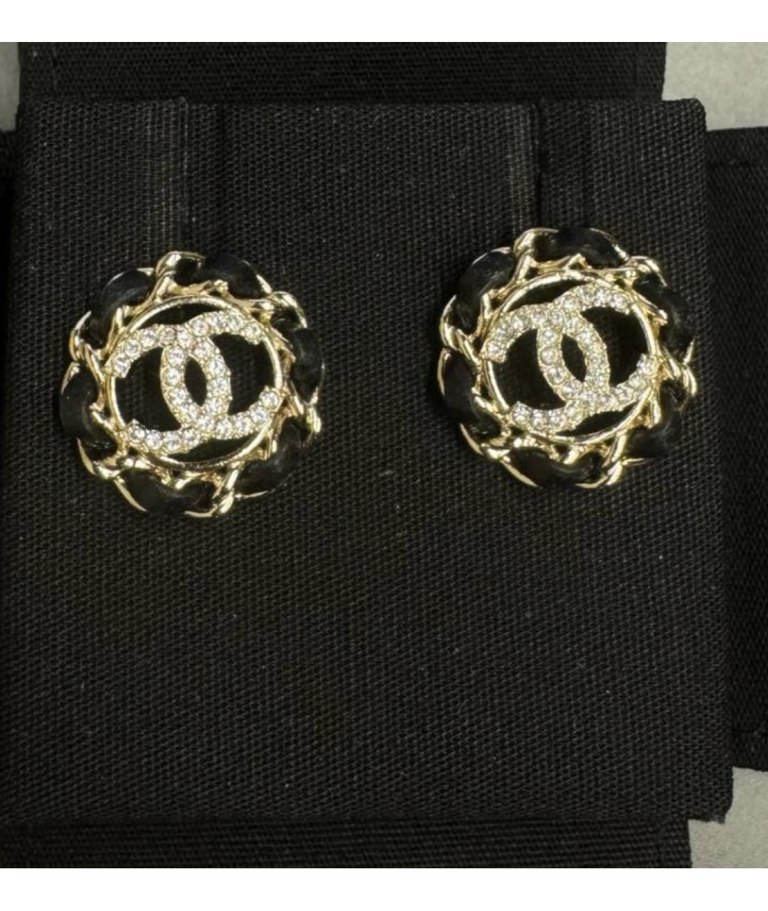 CHANEL Серые латунные серьги, фото 2