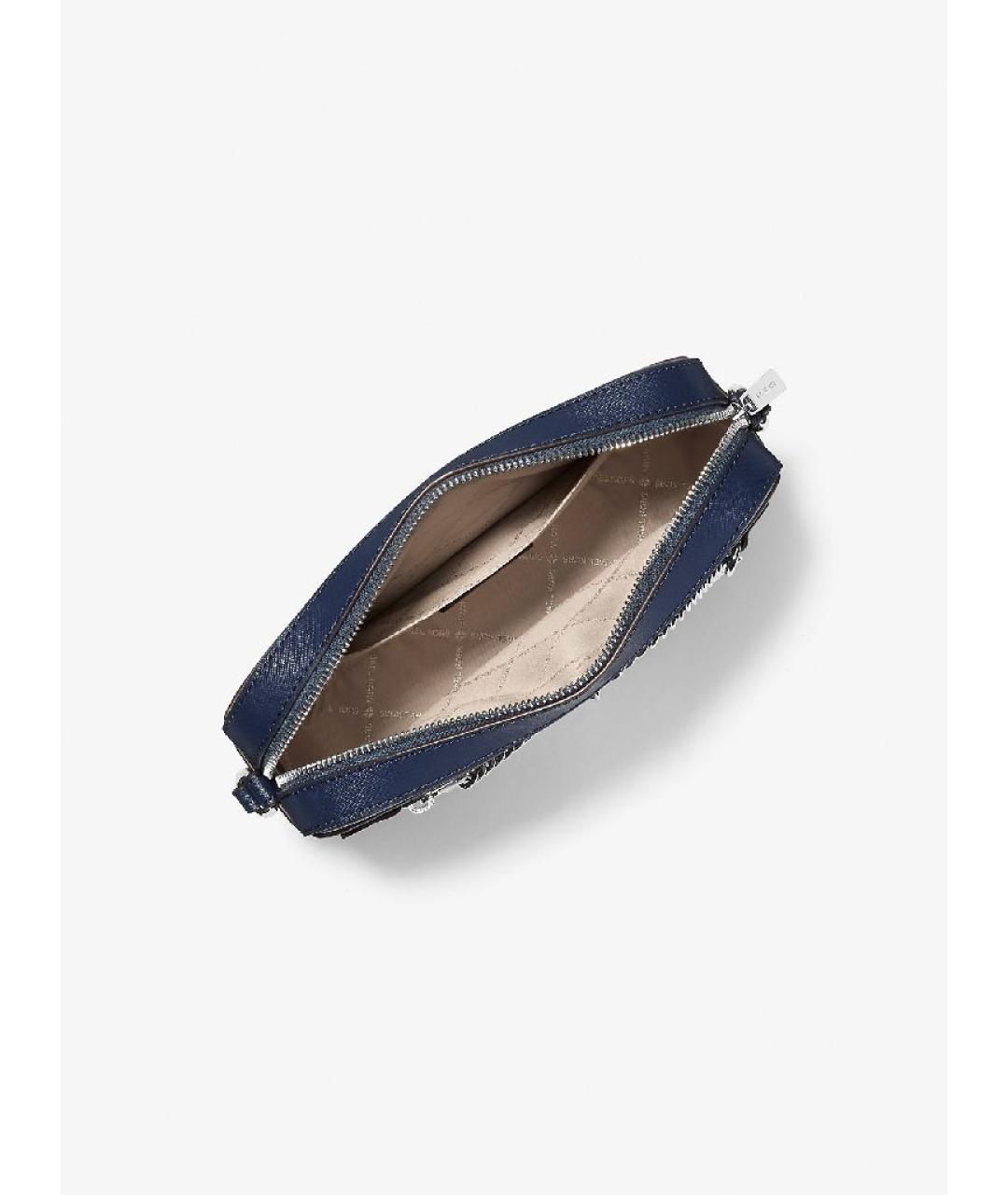 MICHAEL KORS Темно-синяя кожаная сумка через плечо, фото 4