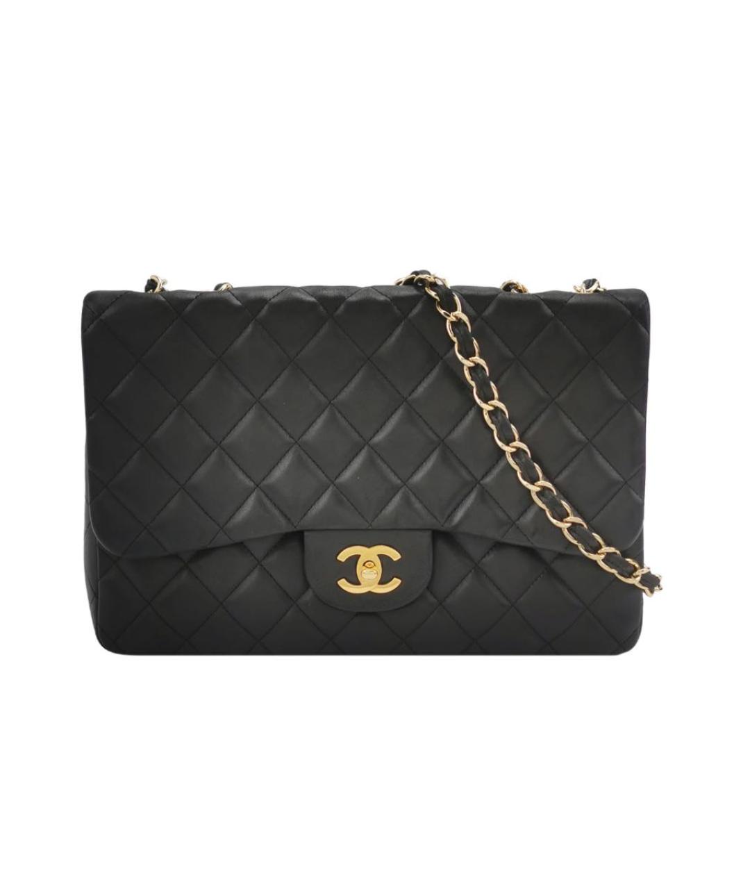 CHANEL Черная кожаная сумка через плечо, фото 6