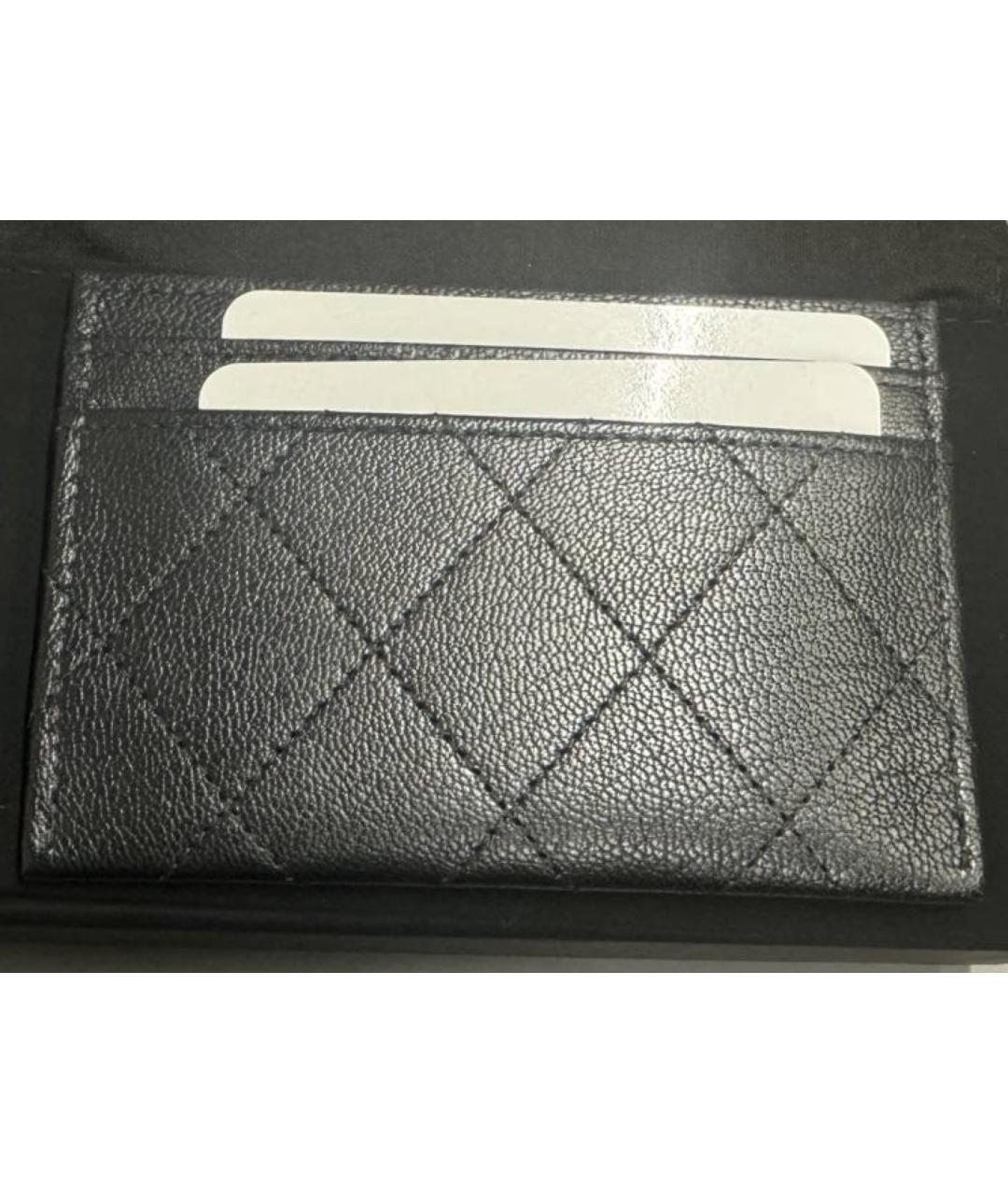 CHANEL Черный кожаный кардхолдер, фото 2