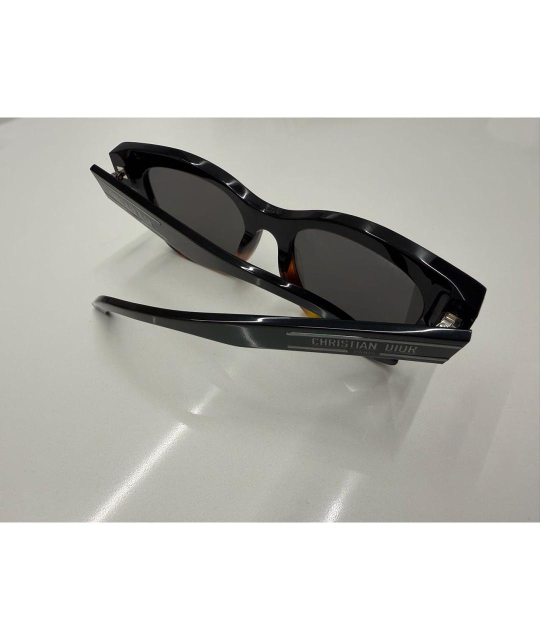 CHRISTIAN DIOR Коричневые пластиковые солнцезащитные очки, фото 3