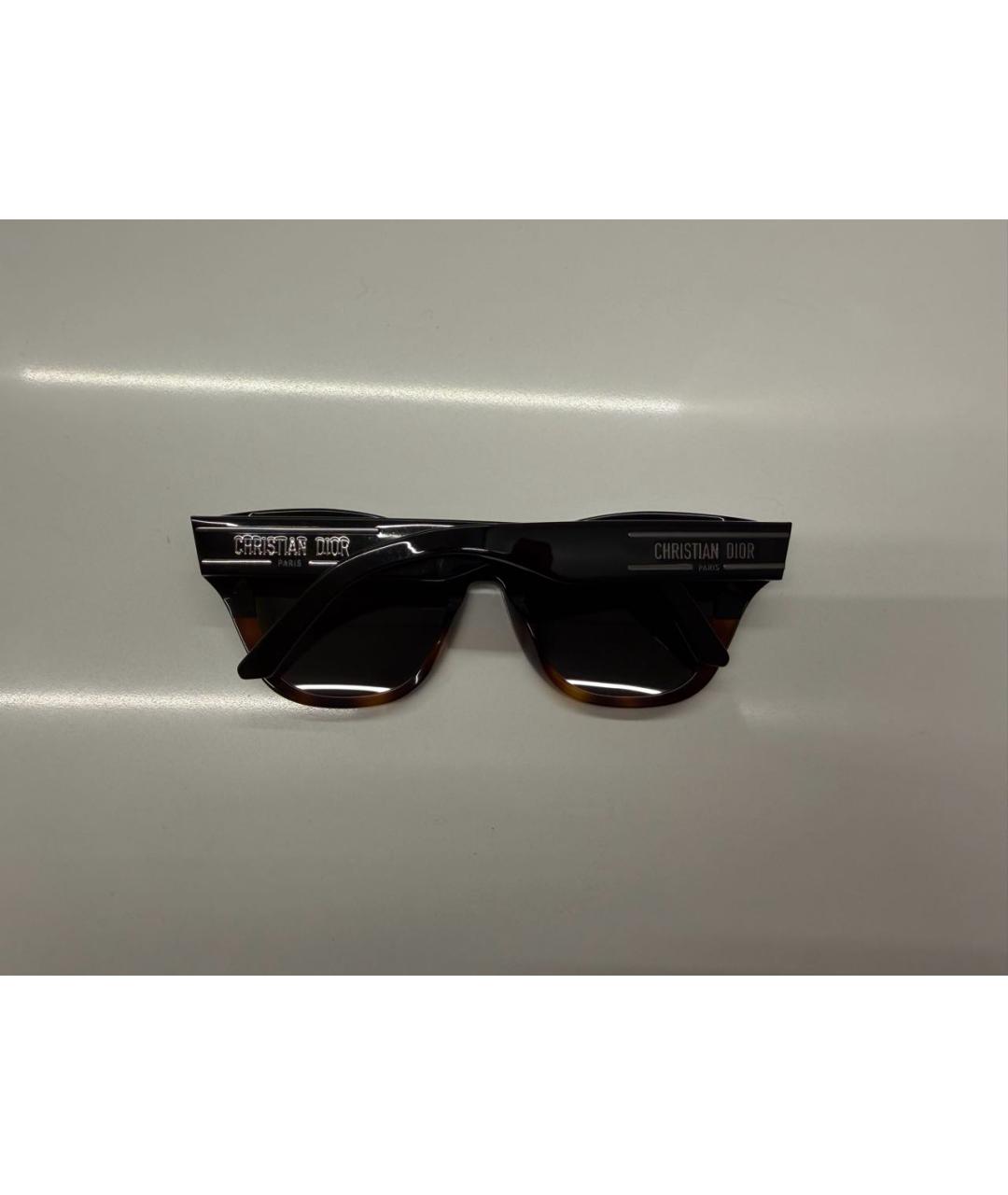CHRISTIAN DIOR Коричневые пластиковые солнцезащитные очки, фото 7