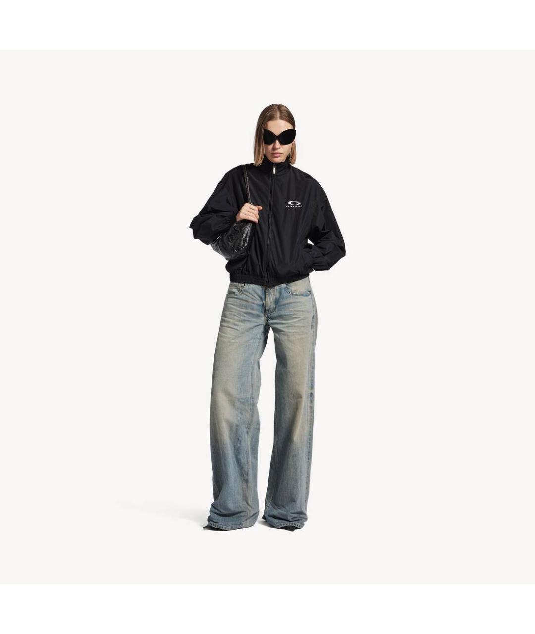 BALENCIAGA Голубые хлопковые прямые джинсы, фото 3